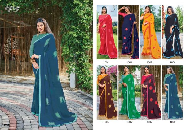 Saroj Nagme Casual Wear Georgette Saree Collection